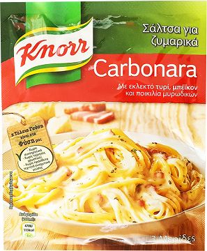 Knorr Καρμπονάρα Σάλτσα Για Ζυμαρικά 3 Μερίδες 44g