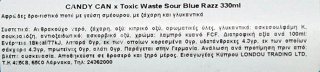 Candy Can Toxic Waste Sour Blue Razz 330ml