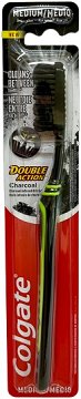 Colgate Double Action Charcoal Toothbrush Medium 1Pc