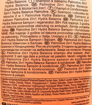 Palmolive Hydra Balance 2 In 1 Shampoo With Peach 350ml