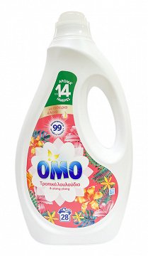 Omo Υγρό Τροπικά Λουλούδια & Ylang Ylang 28 Πλύσεις 1,4L