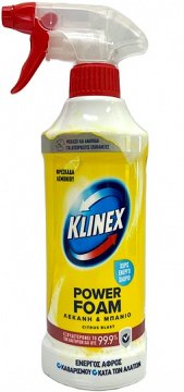 Klinex Power Foam Spray Λεκάνη & Μπάνιο Lemon Fresh 435ml
