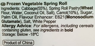 Spring Home Vegetable Spring Roll 6Pcs 150g