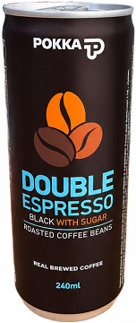 Pokka Double Espresso Με Ζάχαρη Χωρίς Γάλα 240ml