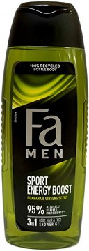 Fa Men Sport Energy Boost 3In1 Shower Body & Hair & Face 250ml