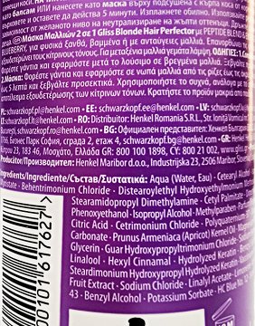 Schwarzkopf Gliss Blonde Hair Perfector 2 Σε 1 Μάσκα Μαλλιών 200ml