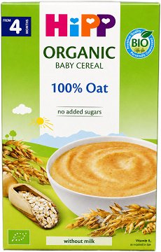 Hipp Organic Baby Cereal 100% Oat Χωρίς Γάλα 200g
