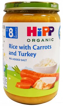 Hipp Ρύζι Με Καρότα Και Γαλοπούλα 220g