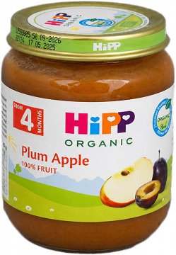 Hipp Organic Plum Apple 125g