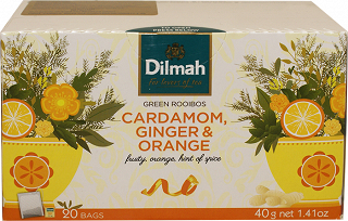 Dilmah Green Rooibos Τσάι Κάρδαμο Τζίντερ & Πορτοκάλι 20Τεμ