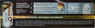 White Glo Coconut Oil Shine 120ml + 1 Toothbrush Free