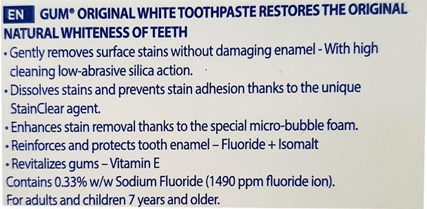 Gum Original White 75ml