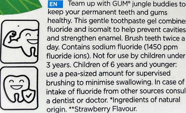 Gum Junior Οδοντόκρεμα Με Γεύση Φράουλα 6+ Ετών 50ml