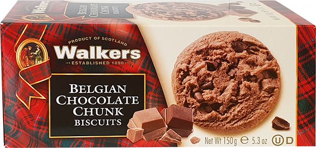 Walkers Μπισκότα Με Κομματάκια Βέλγικης Σοκολάτας 150g