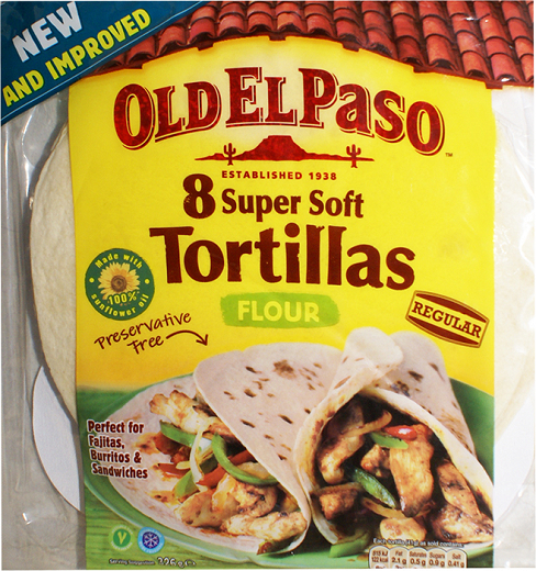 Old El Paso Super Soft Flour Tortillas Small 8Pcs