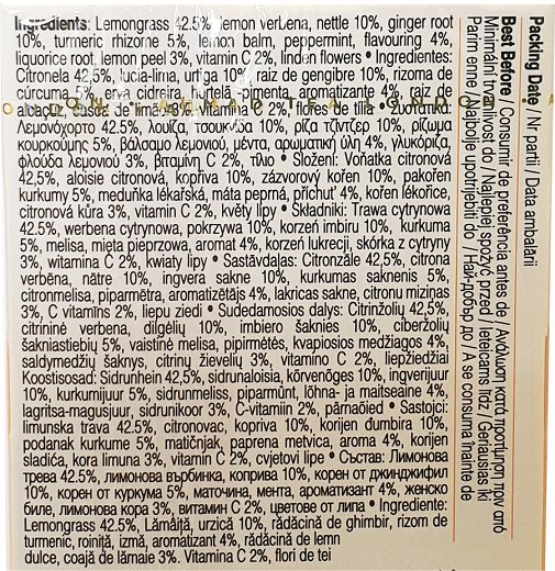 Ahmad Tea Immune Λεμόνι Τζίντζερ Κουρκουμάς 20Τεμ
