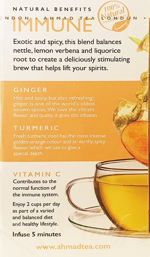Ahmad Tea Immune Λεμόνι Τζίντζερ Κουρκουμάς 20Τεμ