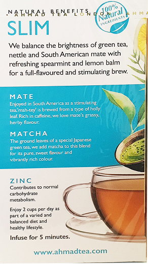 Ahmad Tea Slim Λεμόνι Μάτε Πράσινο Τσάι Matcha 20Τεμ