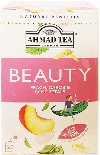 Ahmad Tea Beauty Peach Carob Rose Petals 20Pcs