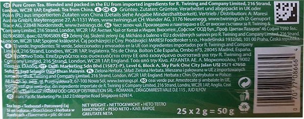 Twinings Pure Green Tea 25Pcs