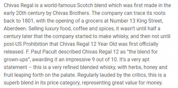 Chivas Regal Whisky 1L