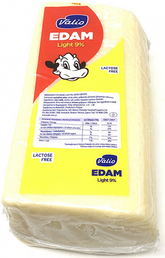 Valio Edam Ultra Light 9% Cheese Piece 200g