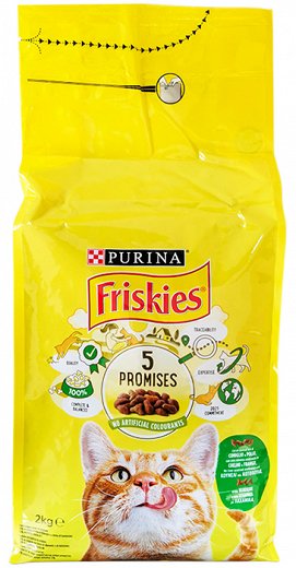 Purina Friskies Dry Food Adult Rabbit Chicken & Vegetables 2kg