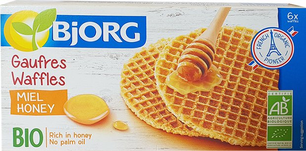 Bjorg Bio Waffles With Honey 175g