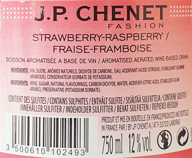 Jp. Chenet Fashion Strawberry Raspberry 750ml
