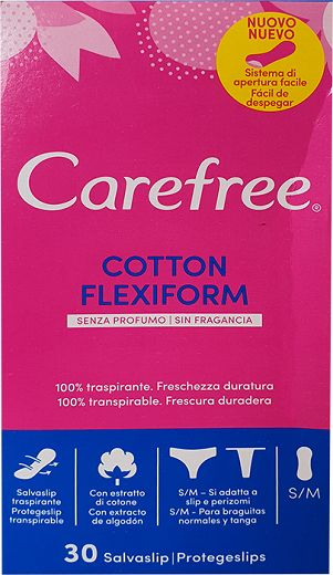 Carefree Cotton Flexiform 30Pcs