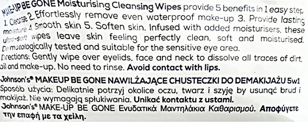 Johnsons Moisturising Μαντηλάκια Καθαρισμού Για Ξηρή Επιδερμίδα 25Τεμ