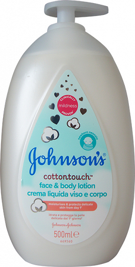 Johnsons Cotton Touch Λοσιόν Για Πρόσωπο & Σώμα Αντλία 500ml