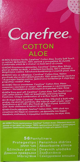 Carefree Cotton Aloe 56Pcs