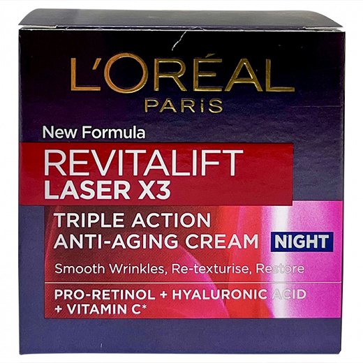 Loreal Revitalift Laser x 3 Anti-Ageing Night Cream 50ml