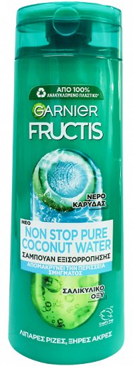 Fructis Non Stop Pure Coconut Water Σαμπουάν 400ml