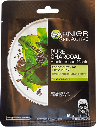 Garnier Skin Active Pure Charcoal Black Tissue Mask 1Pc 28g