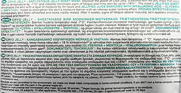 Garnier Skin Active Hyaluronic Cryo Jelly Sheet Mask 1Pc 27g