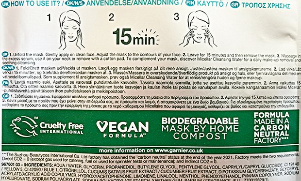 Garnier Skin Active Hyaluronic Cryo Jelly Sheet Mask 1Pc 27g