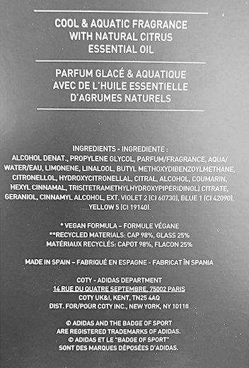 Adidas Ice Dive Eau De Toilette 100ml