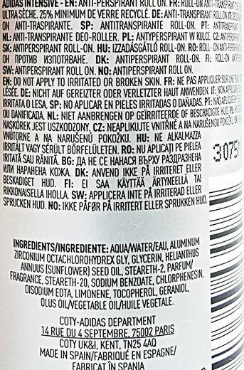 Adidas Intensive Roll On 50ml