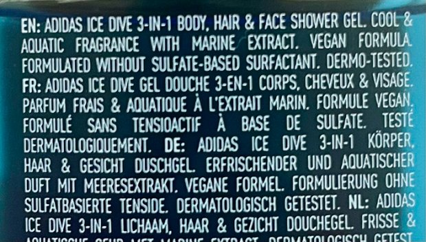 Adidas Ice Dive 3 In 1 Shower Gel 400ml