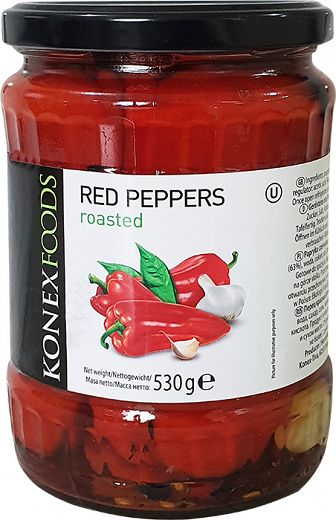 Konex Foods Κόκκινες Πιπεριές Ψημένες 530g