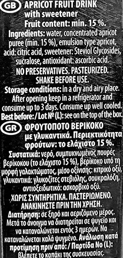 Strike Apricot Fruit Drink 1L