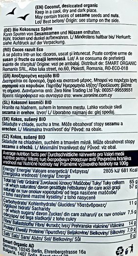 Smart Organic Bio Coconut Flakes Desiccated 200g