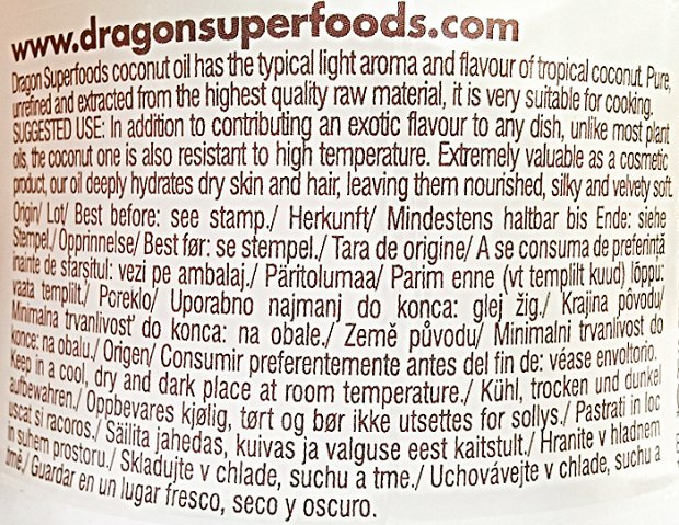 Dragon Superfoods Coconut Oil 300ml