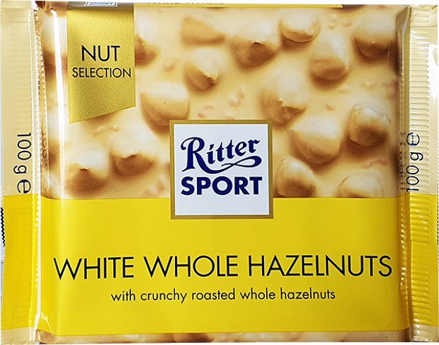 Ritter Sport White Whole Hazelnuts 100g
