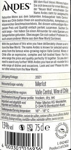 Andes Merlot 750ml