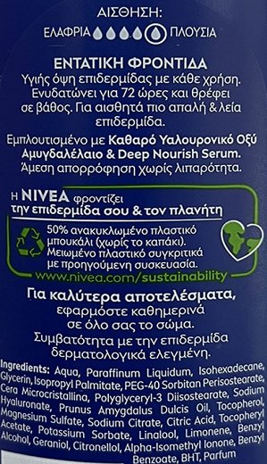 Nivea Rich Nourishing Κρέμα Σώματος 250ml