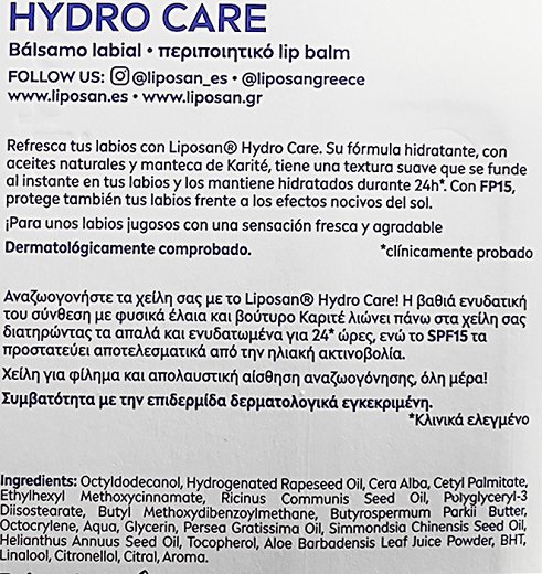 Liposan Hydro Care Lip Balm 4.8g