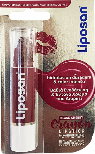 Liposan Black Cherry Crayon Lipstick Balm 3g